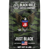 Black Rifle Coffee Company Just Black, 5 lb Bag, Whole Bean Coffee Medium Roast - Roasted Blend Made from Arabica Beans - Colombian & Brazilian Beans