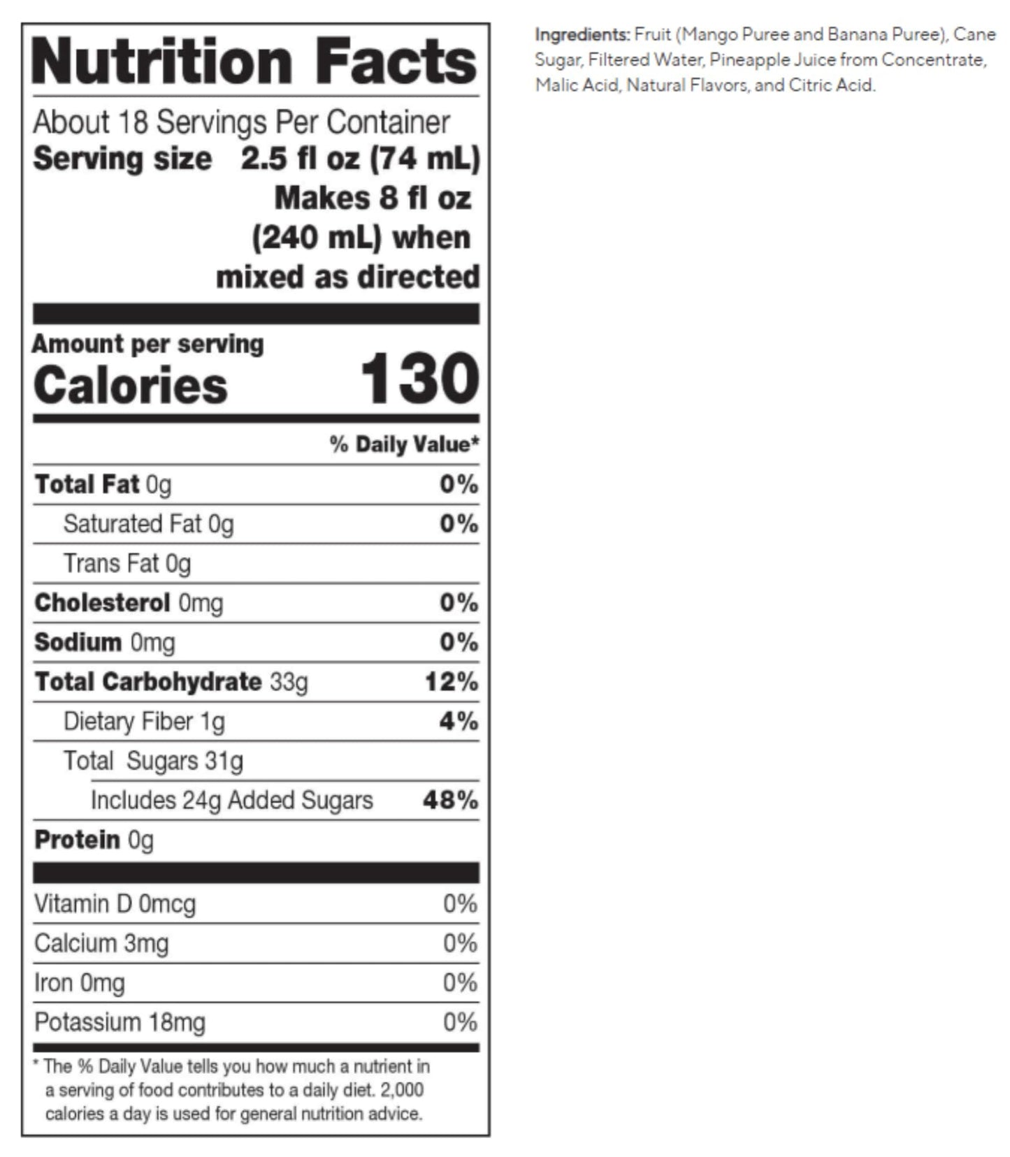 Dr. Smoothie Mango Tropics Classic Blend Smoothie Bottles, 46-Ounce