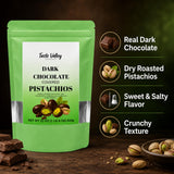Taste Valley Dark Chocolate Covered Pistachios - 22 oz | Dry Roasted Sea Salted | Sweet & Salty Gourmet Snack | No Artificial Flavors | Gluten Free |
