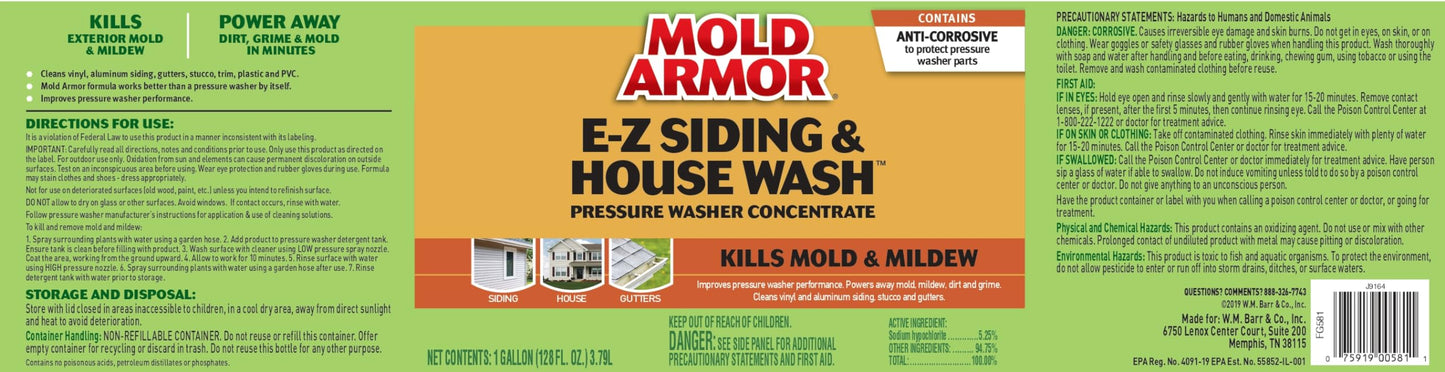 W M BARR FG581 128OZ Siding/House Wash