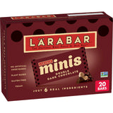 Larabar Minis Double Dark Chocolate Bars, Gluten Free Vegan Fruit and Nut Bars, 20 Bars, 15.6 oz