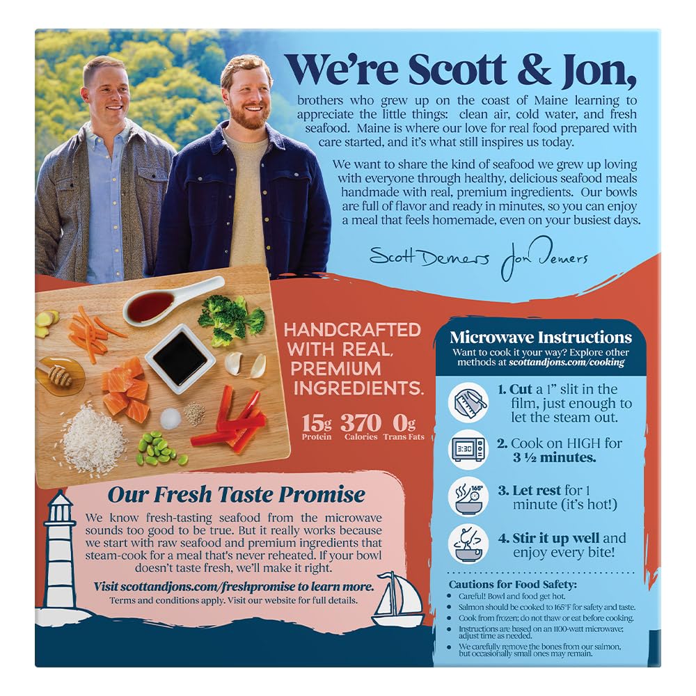 Scott & Jons Honey Sesame Atlantic Salmon Bowl, 9.6 OZ