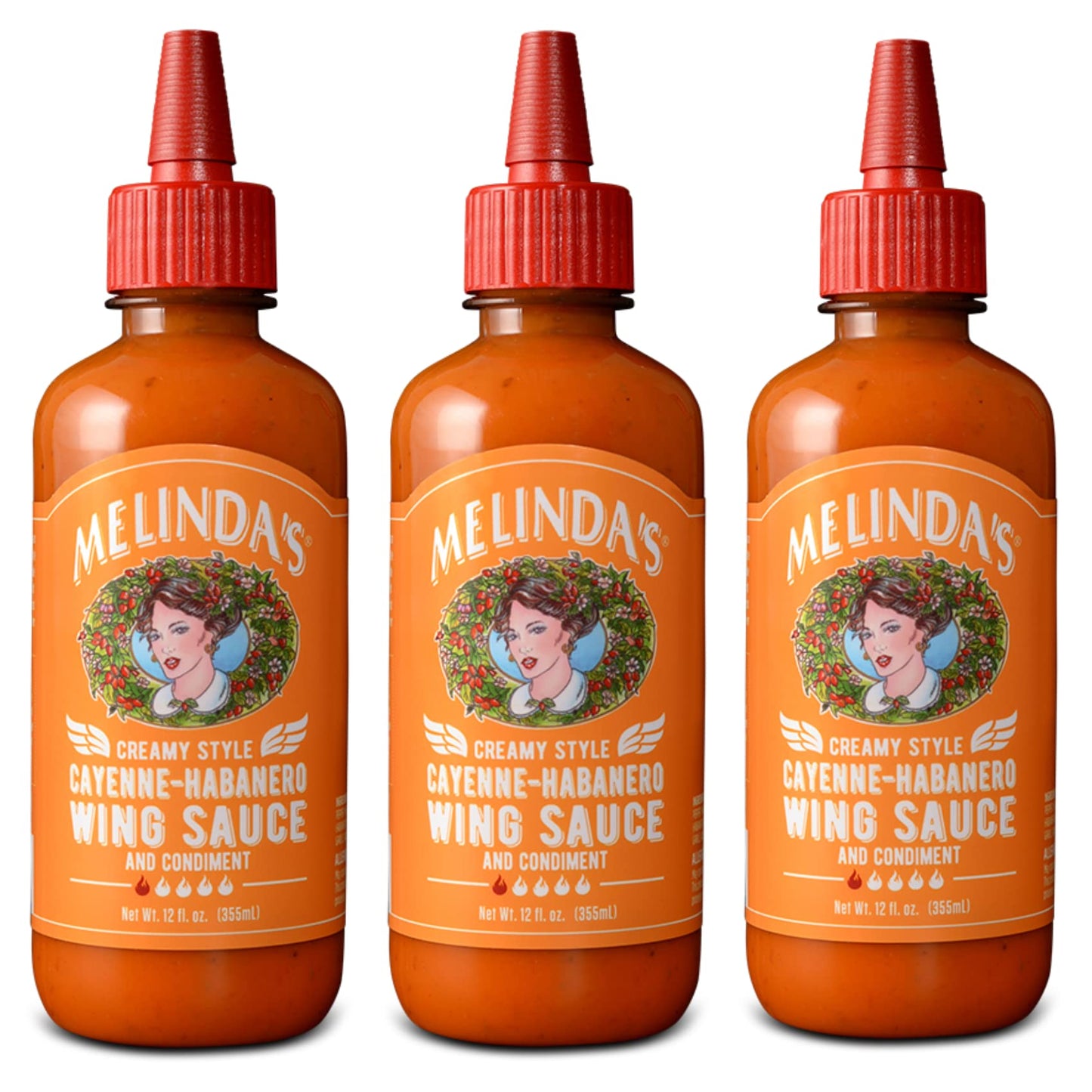 Meilnda's - Creamy Style Cayenne Habanero Wing Sauce - 12 oz, 3pck