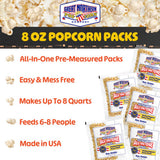 8oz Kettle Corn Machine Popcorn Packets - 5-Pack Pre-Measured