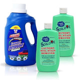 SOILOVE Stain Remover 16oz (2 Pack) + LA's Totally Awesome Laundry Detergent, Oxygen, 64oz (1 Pack) - Ultimate Laundry Solution for Tough Stains