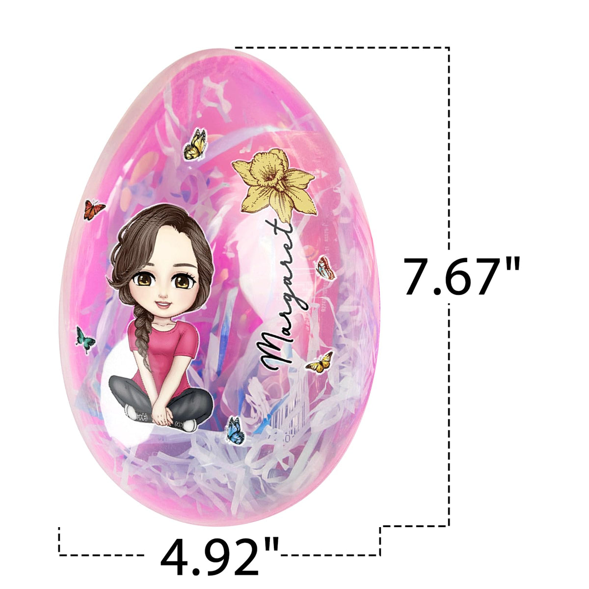 CALLIE Jumbo Easter Eggs Personalized Fillable with Name - Customized Large Easter Egg Gifts, Birthday Party Easter Bonus Gifts