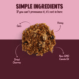 Kellys Four Plus Granola Cereal | Cherry Chocolate Healthy Granola for Yogurt | Hand Made Snacks for Breakfast - 12 oz
