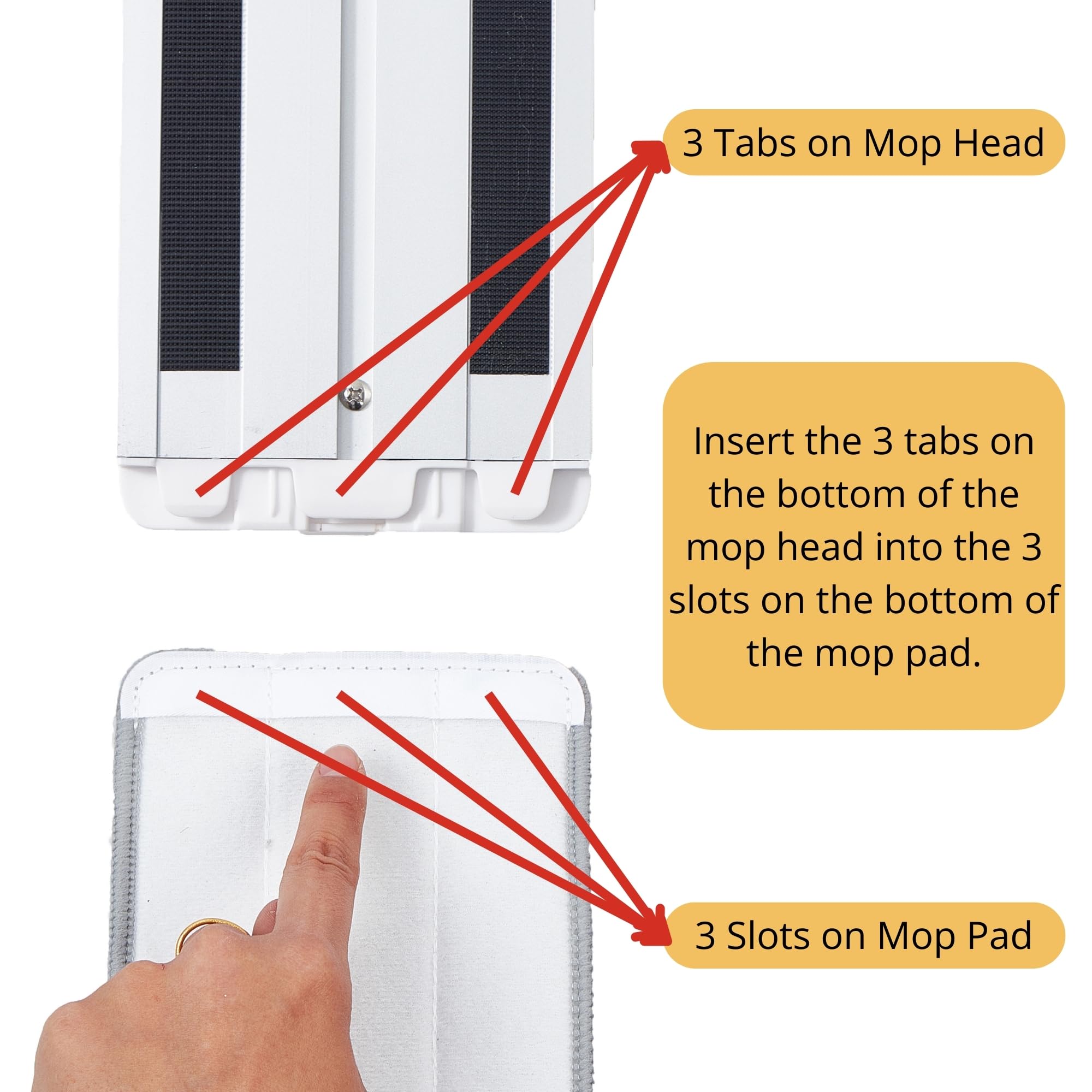 True & Tidy Replacement Microfiber Mop Pad Set for BUCKET-900 TrueClean Mop and Bucket with Pump System, Machine Washable up to 100x (6)