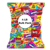 Christmas Candy Individually Wrapped Treats - 4LB Holiday Bulk Assorted Variety Pack - Party Favor Bags - Full-Size Bars - Stocking Stuffer Mix