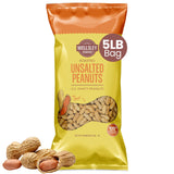 Wellsley Farms Unsalted Roasted In-Shell Peanuts, USA Grown Whole with Shell, Non-GMO, Low Sodium, Cholesterol-Free, Shell-Cracking Snack for Game