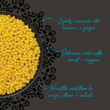 Mina Pearl Couscous, With Turmeric & Ginger, Ready to Eat, Couscous Pearls, Microwavable Meals & Side Dishes, Vegan Protein, Non-GMO, Kosher, 7 oz