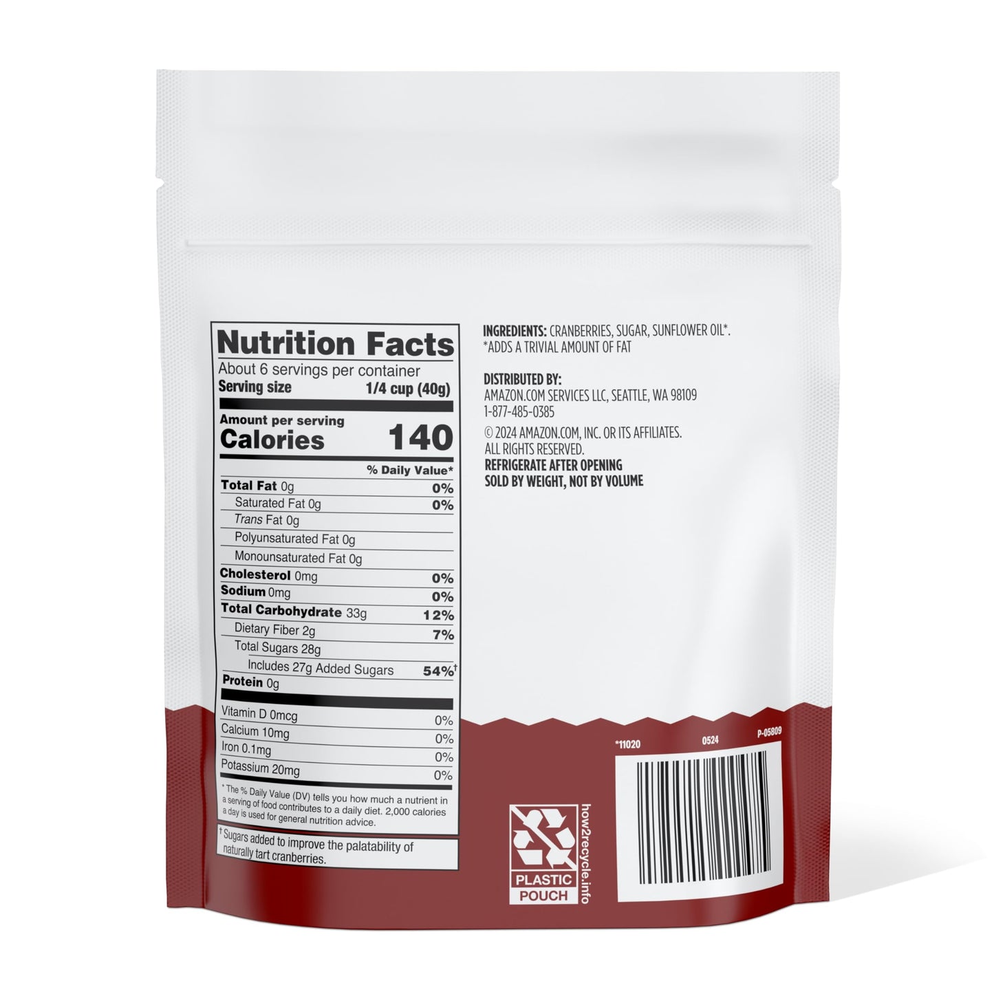 Amazon Grocery, Dried Cranberries, 8 Oz