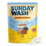 Sunday Wash Natural Laundry Detergent Powder | Mineral Based, All Natural, Fragrance Free Household | Mineral Powered Deep Clean, Powder Laundry