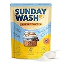 Sunday Wash Natural Laundry Detergent Powder | Mineral Based, All Natural, Fragrance Free Household | Mineral Powered Deep Clean, Powder Laundry