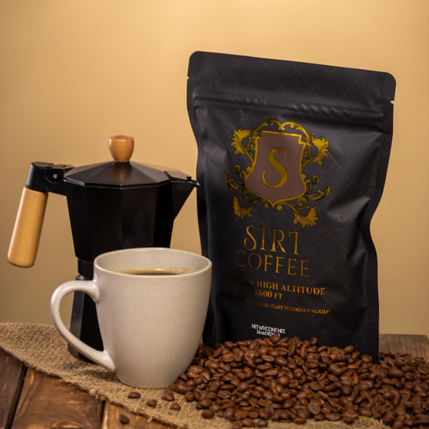 Siri Roast Medium Roast Ground Coffee, 100% Arabica Coffee, Fresh Roasted Gourmet Coffee with Smooth Rich Chocolate Notes, Premium Ground Coffee