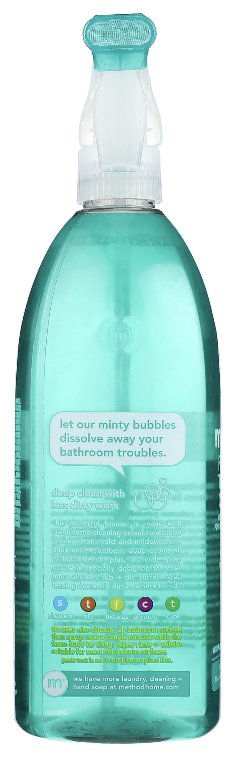 Method Foaming TUB+TILE CLEANER, Eucalyptus Mint, 28 Ounce, 1 pack, Packaging May Vary