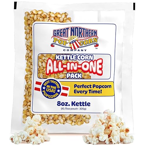 8oz Kettle Corn Machine Popcorn Packets - 5-Pack Pre-Measured