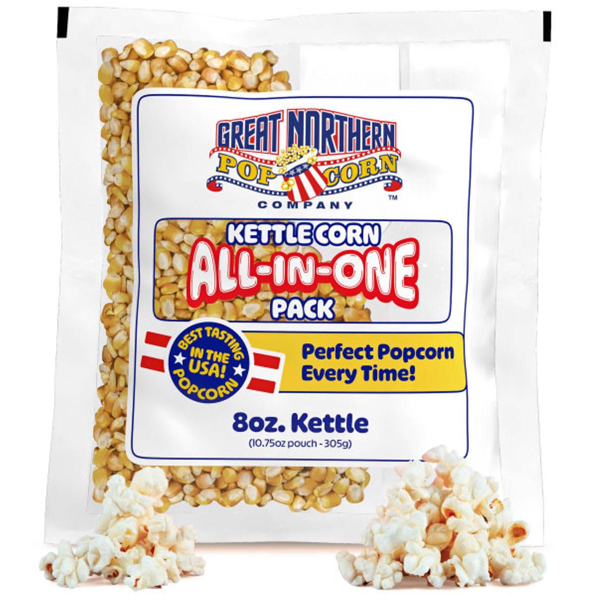 8oz Kettle Corn Machine Popcorn Packets - 5-Pack Pre-Measured