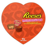 Reese Valentines Chocolate Peanut Butter Candy, Heart Shaped Gift, 165g/5.8oz {Imported from Canada}