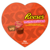 Reese Valentines Chocolate Peanut Butter Candy, Heart Shaped Gift, 165g/5.8oz {Imported from Canada}