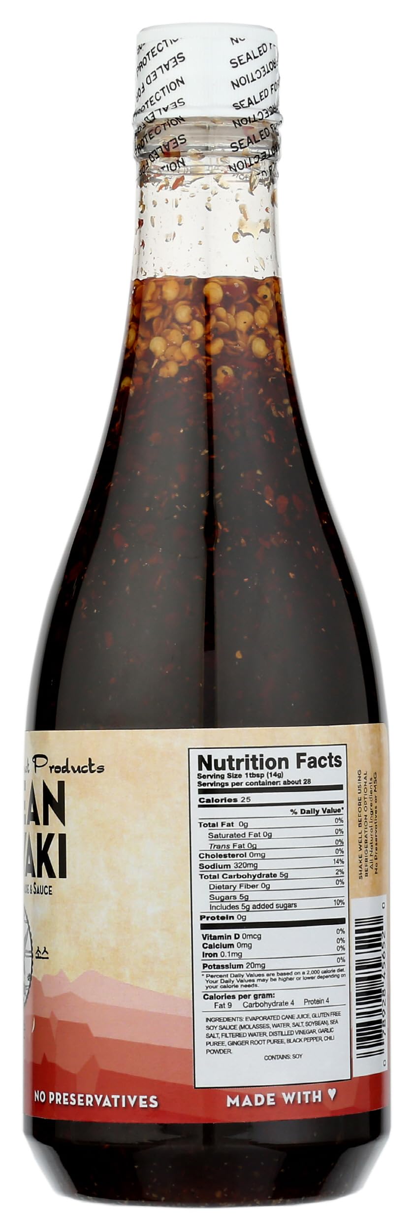 Sunny's Gourmet Korean Spicy Teriyaki Sauce - 15.5 oz., All Natural Marinade, For Grilling Meat or Sautéing Vegetables