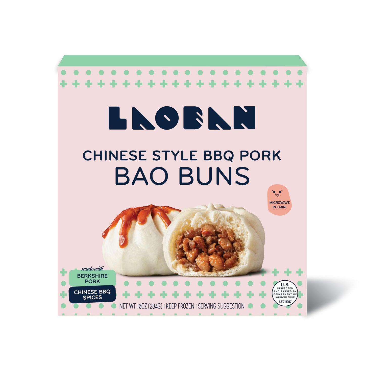 Laoban Dumplings?Chinese Style Pork BBQ Bao Buns?Made with Berkshire Heritage Pork, Chinese BBQ Spices?Frozen Meals Made from Scratch | No Artificial