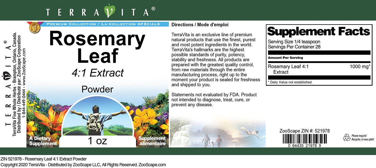 Rosemary Leaf 4:1 Extract Powder (1 oz, ZIN: 521978) - 3 Pack