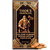 Thor's Chocolate 60% Dark Chocolate Bar with Almonds 3-Pack (3 x 3 oz) | Bean to Bar, Rich & Smooth, Crunchy Almonds, Ethically Sourced, Small Batch