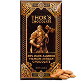 Thor's Chocolate 60% Dark Chocolate Bar with Almonds 3-Pack (3 x 3 oz) | Bean to Bar, Rich & Smooth, Crunchy Almonds, Ethically Sourced, Small Batch