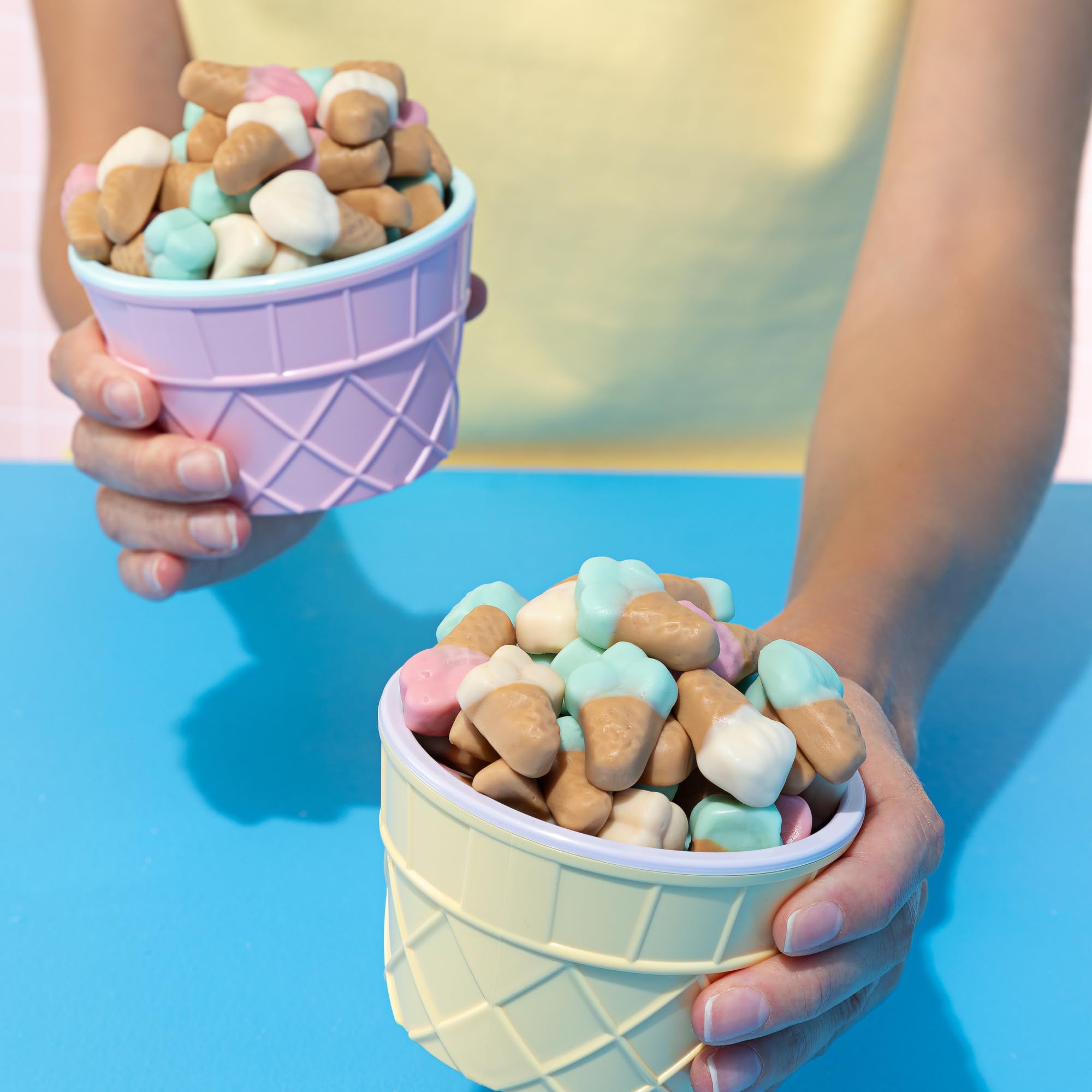 Kervan Candy Bebeto Ice Cream Gummies - Fruity, Soft & Sweet Gummy Candy Bulk for Kids, Gift Snacks and Parties - Small, Gluten Free Ice Cream Cones
