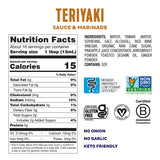 Fody Teriyaki Sauce Pack | Low FODMAP | No Onion No Garlic | Gluten Free Lactose Free | 4, 8 Ounce (Teriyaki)