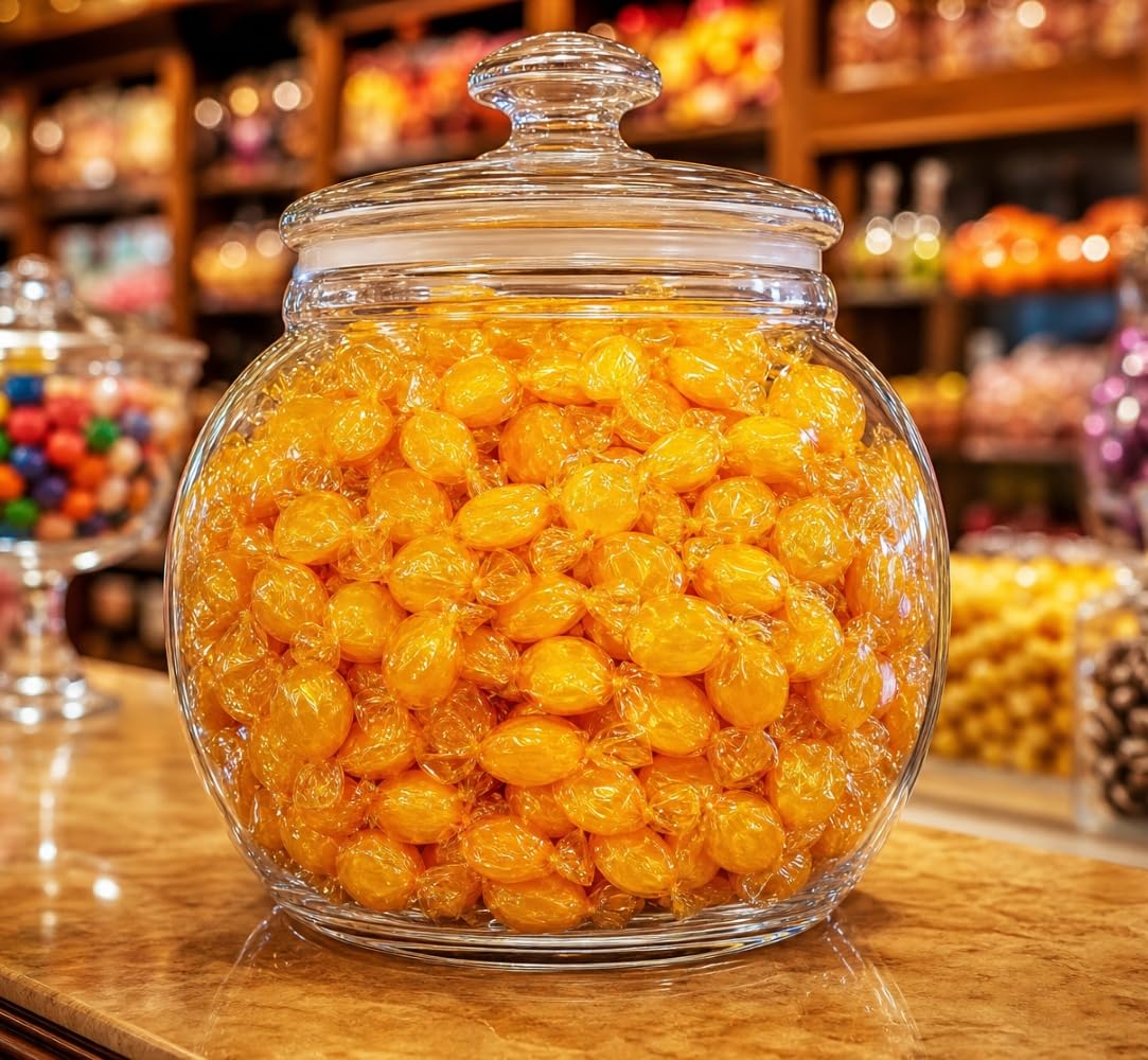 Butterscotch Buttons Candy - 2 lb Bulk Bag of Individually Wrapped Classic Hard Nostalgic Sweets with Rich Butter Flavor