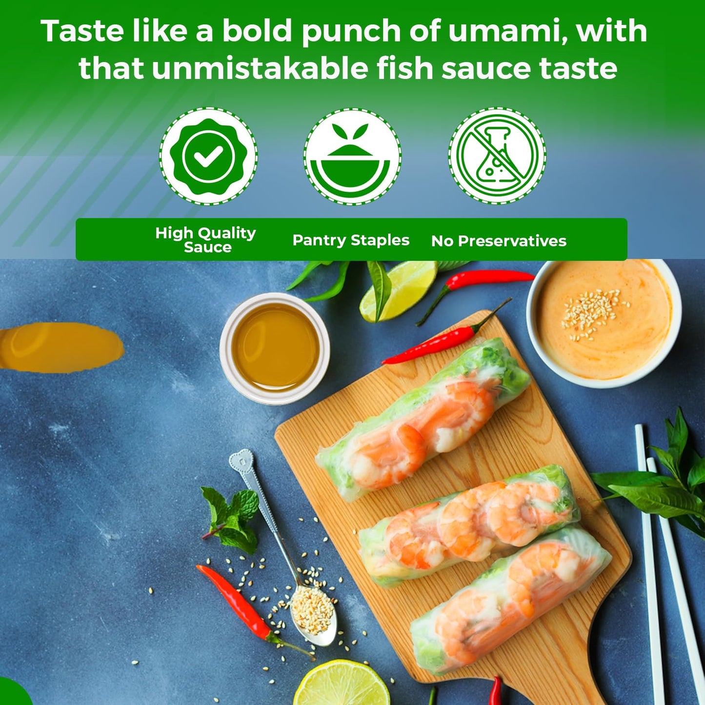Four Elephants Savory Fish Sauce - 25 oz | Certified Non-GMO & Gluten-Free | Subtle Flavor, Bold Authenticity | Glass Bottle (1)