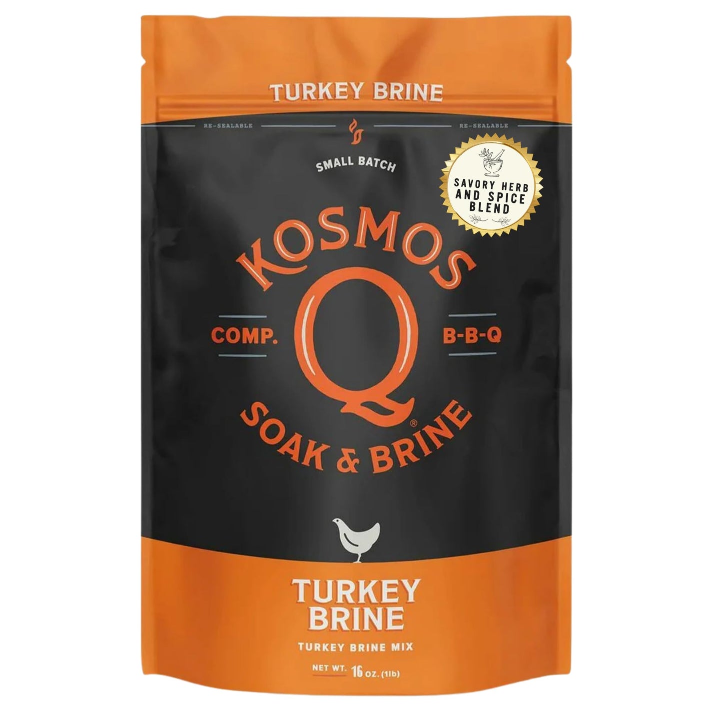 Kosmos Q Turkey Brine Soak, Brown Sugar & Worcestershire Spice Mix for Whole, Smoked, Oven Roasted or Fried Turkey, Locks In Juicy Moisture & Savory
