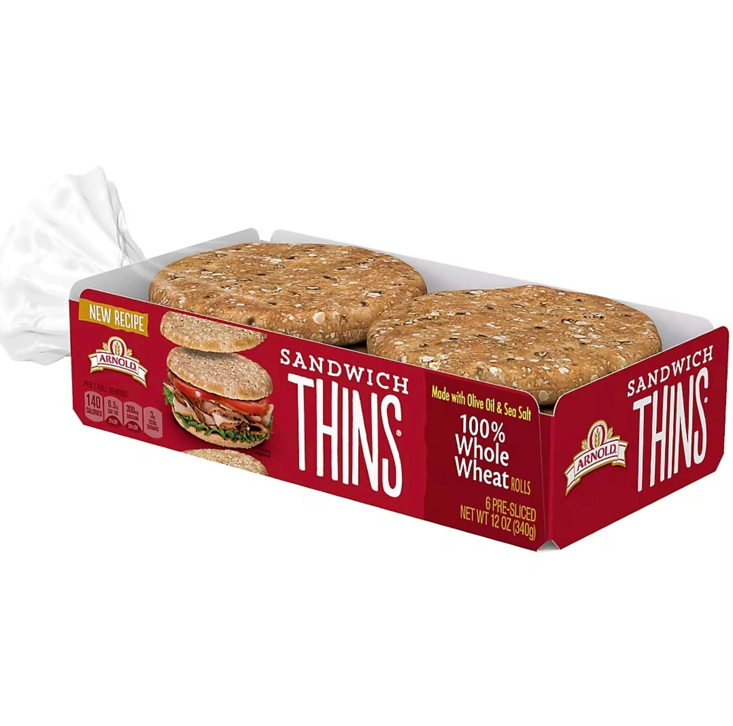 Arnold 100% Wheat Sandwich Thin, 6 ct. Valpa Products