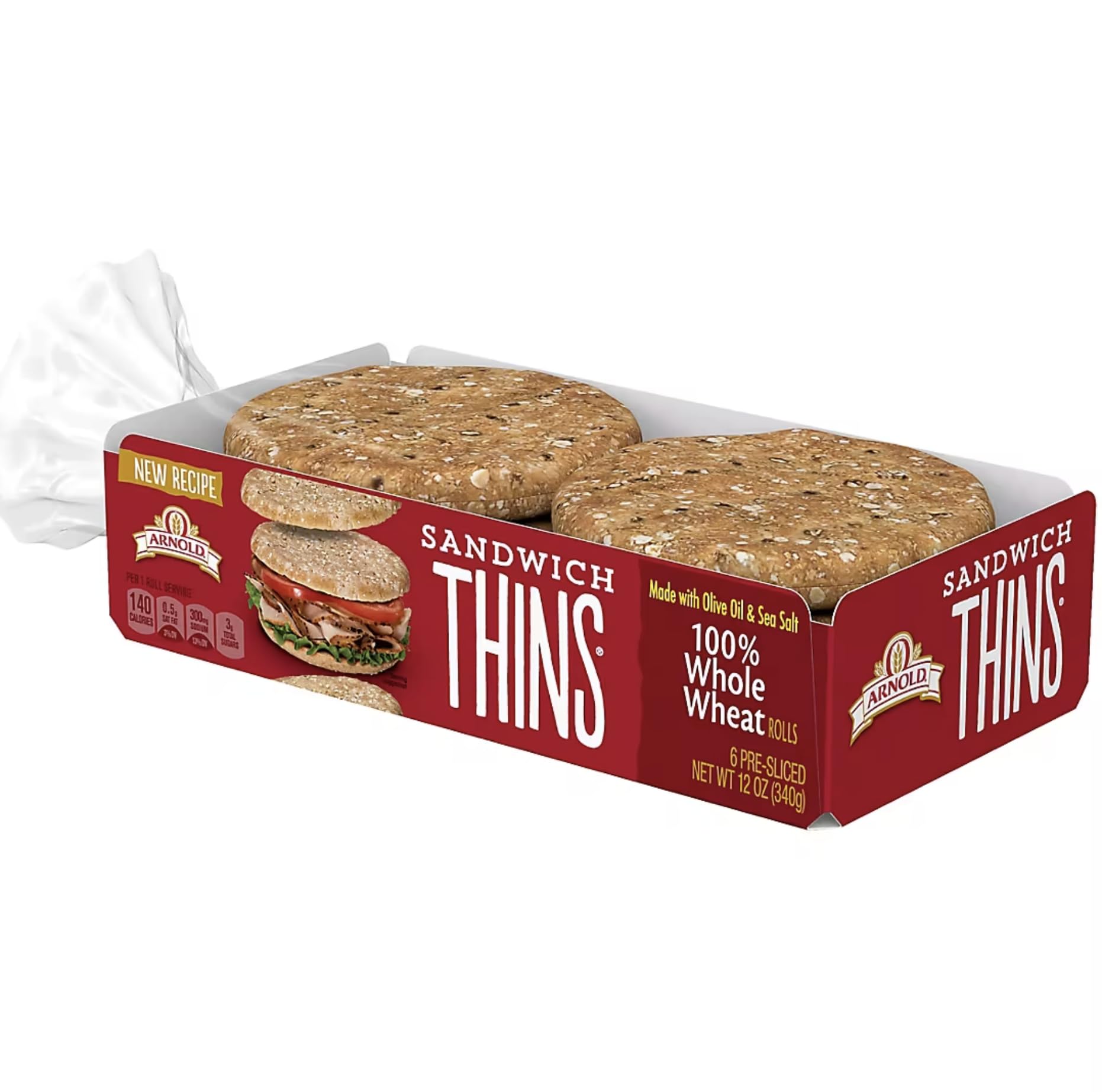Arnold 100% Wheat Sandwich Thin, 6 ct. Valpa Products