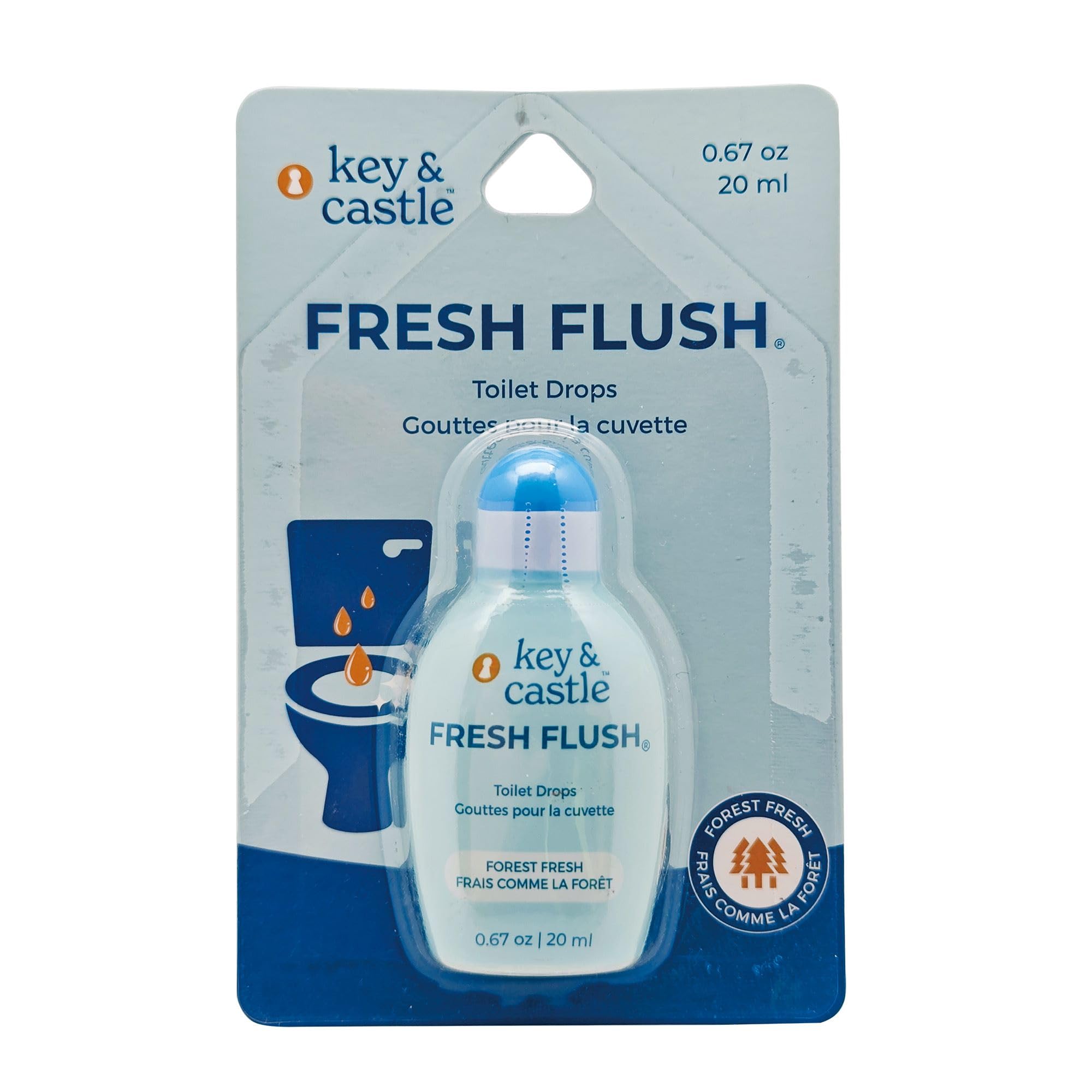 Jacent Fresh Flush Fresh Drop, Toilet Drops, Odor Eliminating Drops For Toilets, Forest Fresh Scent, Toilet Freshening Drops For Odors, Compact Easy