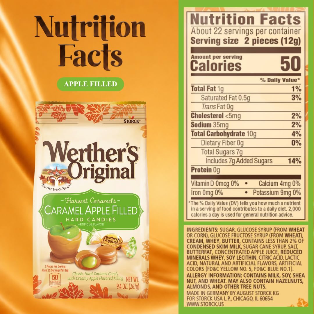 Werther's Original Harvest Caramels 3-Pack Bundle