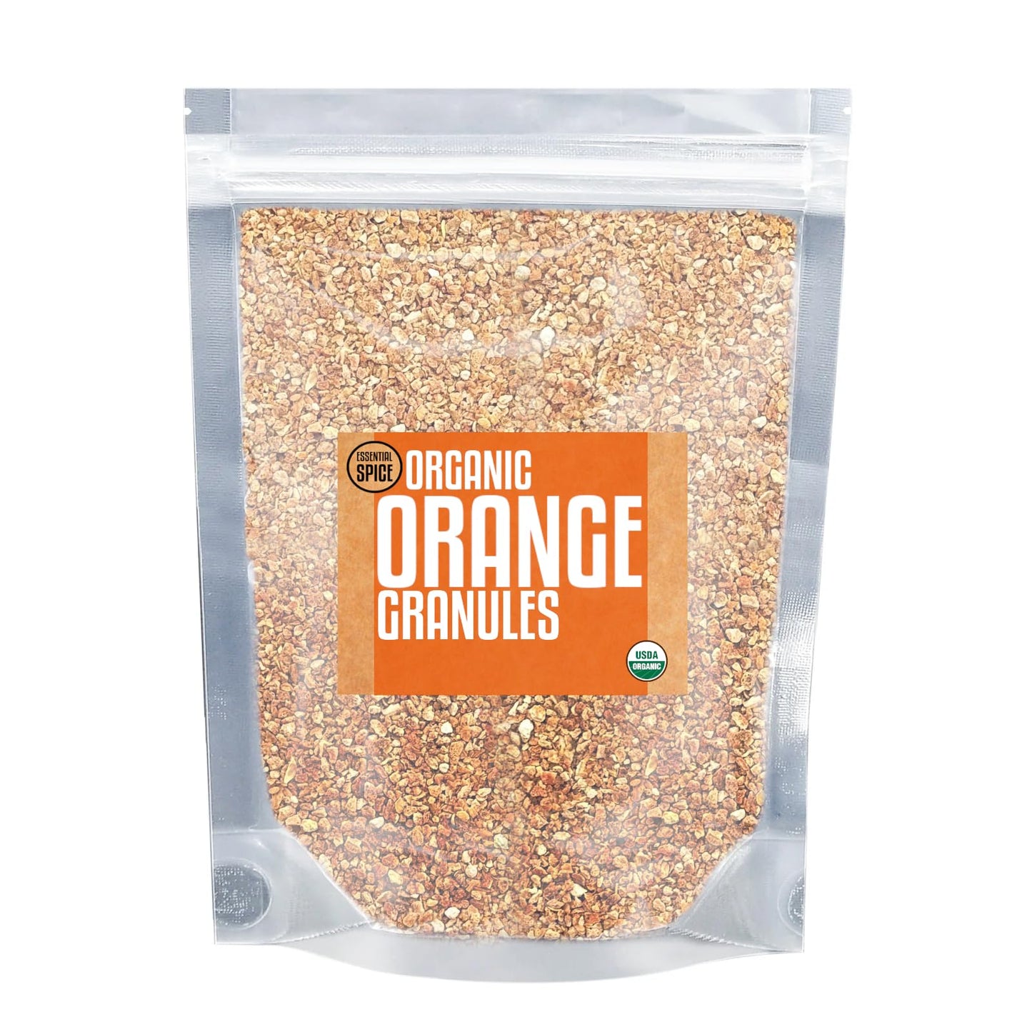 Essential Spice Orange Peel Granules, 3.5 oz Tin - Bright, Zesty & Aromatic Citrus Flavor - Finely Chopped Dried Orange Peel for Baking, Teas