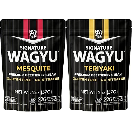 Five Star Wagyu Beef Jerky - Mesquite & Teriyaki Variety 2-Pack (4oz)