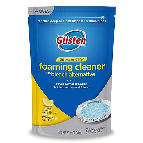 Glisten Garbage Disposer Cleaner, Lemon, 4.9 Oz, 4 Count (Pack of 2)