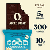 THE GOOD CHOCOLATE - Milk Chocolate Bars with 80% Less Sugar & Lower Net Carbs - Keto Chocolate Bar with Lower Calories, All Natural and Non-GMO Keto