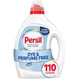 Persil Free & Sensitive Laundry Detergent Liquid, 82.5 Fl Oz, 110 Loads, Ultra Concentrated Laundry Soap, Unscented & Hypoallergenic for Sensitive