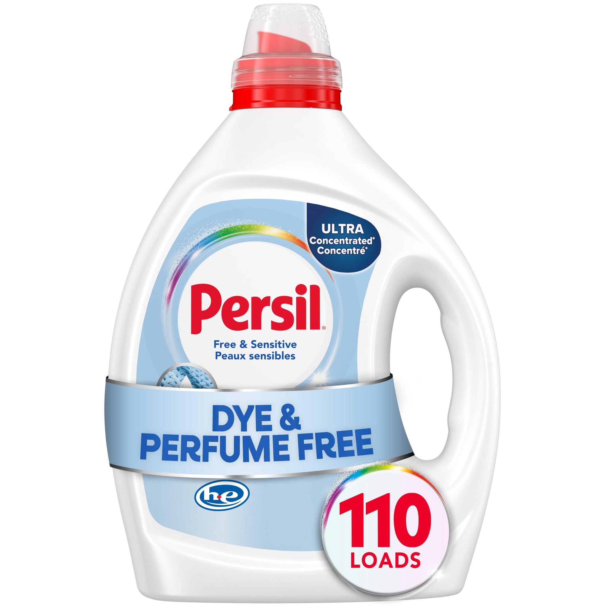 Persil Free & Sensitive Laundry Detergent Liquid, 82.5 Fl Oz, 110 Loads, Ultra Concentrated Laundry Soap, Unscented & Hypoallergenic for Sensitive