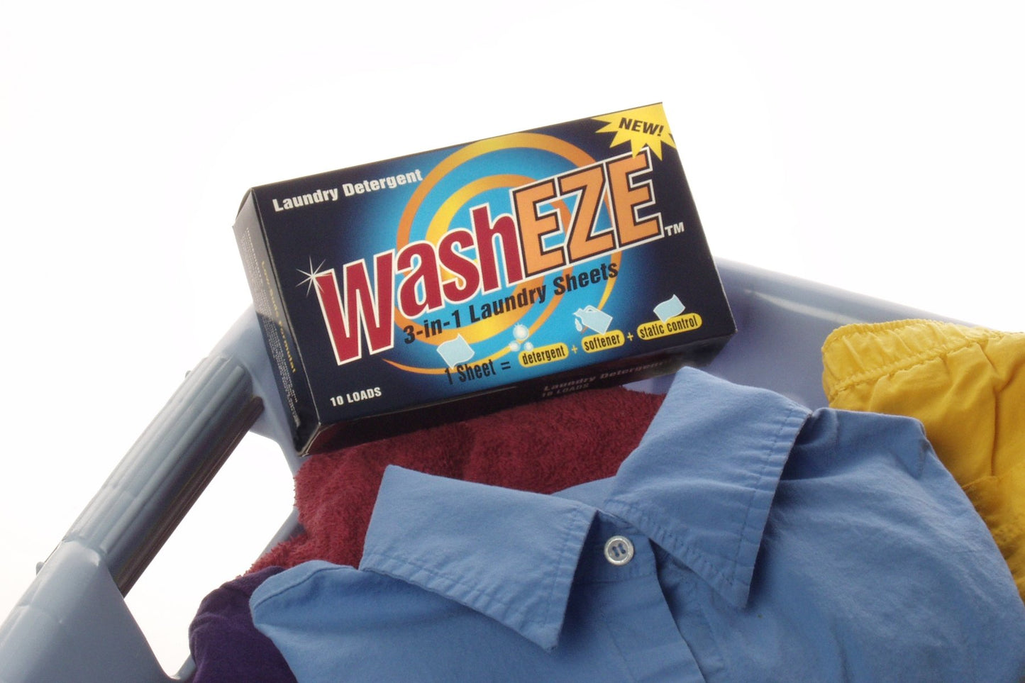 WashEZE 3 in 1 Laundry Detergent Sheets, Scented 120 Count Power Sheets include All of Your Laundry Needs With The Powerful Cleaning Ability, Softner