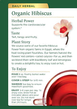 Herb Tea, 100% Organic, Hibiscus, 16 Bag (Pack of 6) (Value Bulk Multi-Pack)