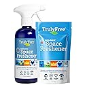 Truly Free Space Freshener Starter Kit, Lemongrass Essential Oil - Car and Air Fresheners for Home, Natural Odor Eliminator Room Spray, 12 oz Empty