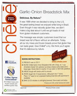 Chebe Bread Sticks Mix, Garlic & Onion, Gluten Free, 7.5-Ounce Bags (Pack of 8)