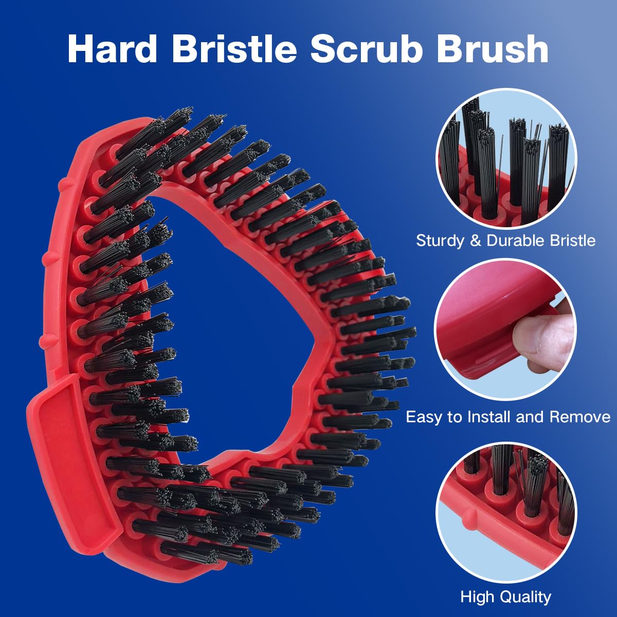 Replace Head Base Scrub Mop Brush Head Replacement Spin Mop Accessories Set for O Cedar EasyWring 1 Tank System, 1 Shower Floor Scrubber+1 Head