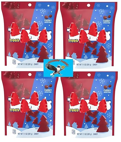 Cherry Christmas Trees 28.4oz Cherry Flavored Licorice Bites Holiday Party Stocking Stuffer Candy